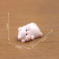 Statuina di maialino rosa in miniatura sdraiato per lavoretti DIY e decorazioni - Maiale