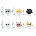 6Pcs cute mini cat figurines for DIY micro landscape decoration, 2.7x1.9cm size - Cat Bean (C3128) / 1 Piece
