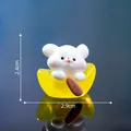 Figurine de chiot blanc mignonne pour micro-paysage DIY, taille 2,4cm x 2,9cm - Bateau Lune (5#)