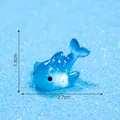 Blauwe lichtgevende walvishaai miniatuur voor DIY aquariumdecoratie, afmeting 2,7x1,8 cm - Vis