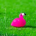 Miniature pink resin flamingo figurine for DIY micro landscape decoration - Looking Up Flamingo (C1798) / 1.8x1.7cm / Looking Up