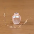 Miniatur-Vase in Perlmuttrosa für Puppenhaus-DIY-Mikrolandschaft und Schreibtisch-Deko - Perlmutt-Irisierender Runder Vasenstil (C2755) / Höhe 2.1cm / Vase Stil 4
