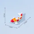 Miniature koi fish figurine for micro-landscape aquarium decor, red and white, 2.7cm long - Koi Series / 12# Red Yellow Spotted
