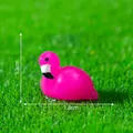 Miniature pink resin flamingo figurine for micro landscape decor with 1.8cm x 1.3cm dimensions - Side View Flamingo (C1798) / 1.8x1.3cm / Side View