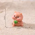 Miniature resin capybara figurine holding a green turtle for micro landscape DIY decor - Holding Turtle Style