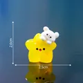 Figurine SKU étoile jaune mignonne avec chiot blanc miniature de 2,6 cm de haut deco - Grande Étoile (8#)
