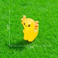 Miniature yellow glowing resin axolotl figurine for DIY micro landscape 1.8cm high - 1.8cmx1.7cm / Orange