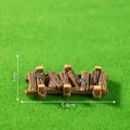 Detailed miniature wooden short bridge ornament for fairy garden and DIY moss landscaping - 9# Broken Bridge