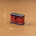 Miniature red brick fireplace model 2.6x1.1x1.7cm for dollhouse decor - Fireplace (C3042)