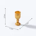 Gobelet miniature en résine dorée pour maison de poupée avec mesure de 2,7 cm de haut - Mini Gobelet (2# Vaisselle)