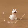 Miniature cream cat figurine for DIY dollhouse decoration with clear 2cm height markings - Dignified Pose (Sitting) / 2x1.4x1.1cm / 2# Dignified Cat (Beige with Brown Spots)