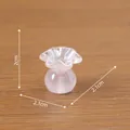 Μίνι ροζ ιριδίζον βάζο για DIY διακόσμηση σπιτιού κούκλας, ύψος 2 εκατοστά - Βάζο Στυλ 7