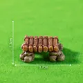 Miniature resin wooden bridge for fairy garden landscape DIY decoration size 3.7cm - 10# Plank Bridge