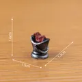 Miniature charcoal bucket dollhouse decoration with 1.6cm height for DIY micro landscapes - Coal Bucket (C3042)