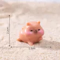 Mini figurine de capybara mignonne pour décoration de paysage DIY - Style Allongé