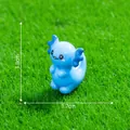 Miniature luminous blue axolotl figurine for DIY micro landscape decor, 1.8cm height - 1.8cmx1.7cm / Blue