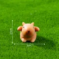 Detail view of cute capybara figurine with 2.6cm height and 3cm width dimensions - Capybara Style / 3# Capybara
