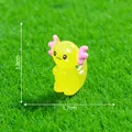 Miniature yellow axolotl resin figurine for luminous micro landscape garden DIY decoration - 1.8cmx1.7cm / Yellow
