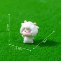 Cute miniature sheep character figurine for micro landscape gardening and DIY decor - Greeting Lamb