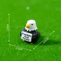 Miniature bald eagle figurine with 'Freedom and Power' sign for micro landscape decor - Bald Eagle / 1 Piece