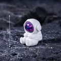 Mini white astronaut figurine with galaxy visor sitting on moon rock, 3cm tall. - Small Astronaut (3x2.6cm) / 1# Holding Hands