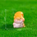 Cute chubby squirrel figurine miniature for DIY gardening and micro landscape decoration - Waving Style / 2.2cm x 2.1cm