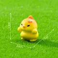 Miniature yellow angry chick figurine for DIY garden landscaping décor, size 2.3cm height - 2.3x2.2x1.7cm / 3# Angry