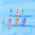 Set of 6 colorful luminous seahorse miniatures for DIY micro-landscape aquarium decor - Small Seahorse / 1 Piece