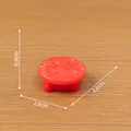 Miniature red round dollhouse table ornament with wood grain texture, 2.6cm diameter size - Small Round Table (C3042)