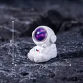 White miniature astronaut figurine for space landscape DIY decor, 3cm tall ornament - Small Astronaut (3x2.7cm) / 2# Propping Chin