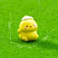 Cute miniature yellow duck figurine for micro landscape DIY gardening decor size 2.2cm x 1.7cm - 2.2x1.7x2.0cm / 4# Greedy