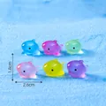 Luminous colorful shark figurines for fish tank micro landscape decor, size 2.6cm - Shark (Random) / 1 Piece