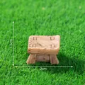 Miniature retro wooden stool figurine for dollhouse micro landscape, 2cm width - 3# Stool
