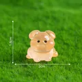 Mini luminous orange pug figurine for micro-landscape DIY gardening decor, 2cm size. - Lying Pug (2#) / 1.8x2.0cm / Orange