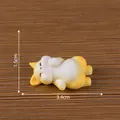 Miniature cute fat Corgi doll figurine ornament for DIY dollhouse landscape decoration - Lying Down Style / 1# Lying Down