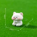 Linda figurita de gato en miniatura para decoración de jardín DIY, 2,9 cm de alto - Estilo 2 Feliz / Estilo cara feliz