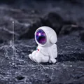 Miniature sitting astronaut figurine for micro landscape DIY space decor, 3cm tall - Small Astronaut (3x2.7cm) / 3# Looking Up