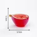Realistic miniature half-cut mangosteen fruit charm for DIY craft decoration projects - Fig