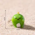 Cute green resin mini dinosaur figurine for DIY micro landscape decoration, 1.8x1.5cm - Style 1 Dinosaur / 1.8x1.5cm