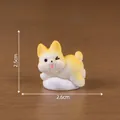 Miniature cute fat Corgi figurine for dollhouse DIY decoration and micro landscapes - Squatting Style / 2# Squatting
