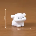 Miniature white puppy figurine for dollhouse DIY, 1.9cm x 2.2cm small desk ornament - 1.9x2.2cm / 4# Strolling