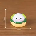 Figurine miniature de chien beignet au matcha pour décoration de maison de poupée, largeur 2,9 cm - Donut