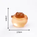 Miniature mangosteen resin ornament for DIY micro-landscapes with 2.4cm x 2.9cm dimensions - Loquat