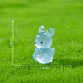 Luminous blue miniature kangaroo figurine for micro landscape garden decor, 2.4cm x 1.6cm - Kangaroo Figurine (C2658) / Blue
