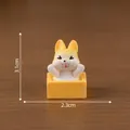 Miniature cute chubby Corgi figurine in a box for micro landscape DIY decoration - Surprise Style / 3# Surprised