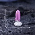 Miniature pink rocket doll figurine with smoke base for space DIY micro landscape - 5# Rocket