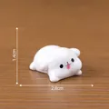 Miniature figurine de chiot blanc couché pour décoration de maison de poupée - 5# Allongé