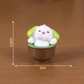 Figurine de chien matcha miniature, décoration de bureau en résine de 3,2 cm de haut - Style Tasse de Matcha
