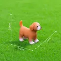 Cute orange miniature puppy figurine ornament for DIY micro landscape and car dashboard decor - Sitting Posture / 2# Puppy (Orange Brown)