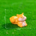 Adorable chubby squirrel miniature figurine for micro landscape gardening DIY decor - Back-Leaning Style